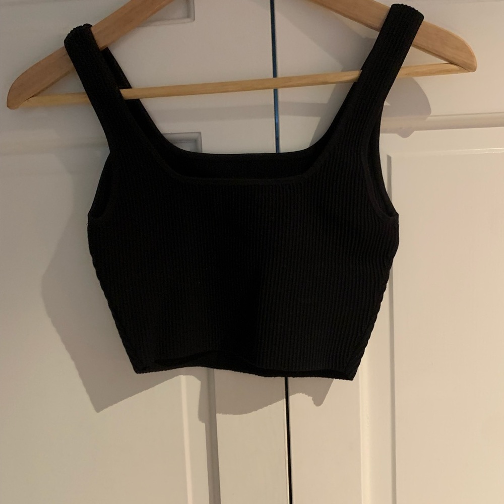 Babaton Knit Squareneck Cropped Tank/Aritzia